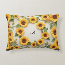 Almofada Decorativa Design Floral Girassol Country