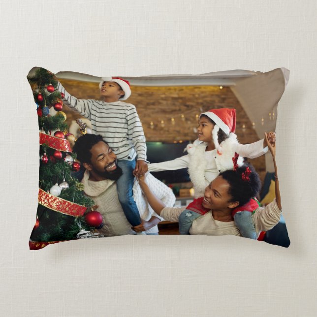 Almofada Decorativa Design Foto do seu próprio Solteiro (Frente)