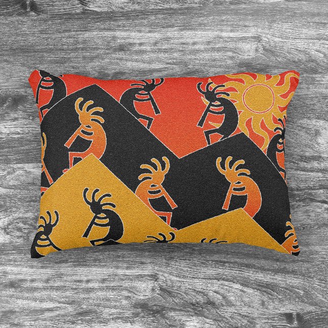Almofada Decorativa Design Tribal Sunset Cactus Kokopelli (Criador carregado)