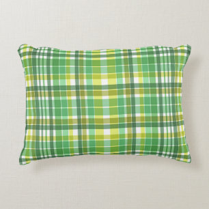 Almofada Decorativa Design Xadrez Amarelo Verde