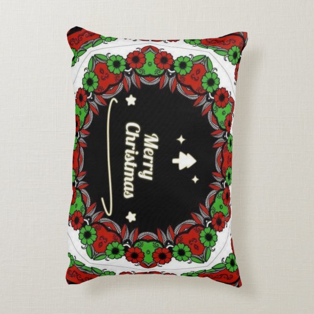 Almofada Decorativa Designs de mandala Feliz Natal (Verso(Vertical))