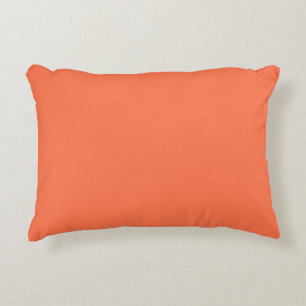 Almofada Decorativa Destaque de Cor do Coral Salmão Pronto para Perso