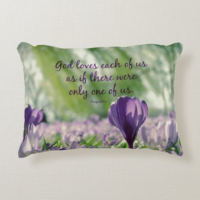 Almofada Decorativa Deus Inspiracional ama cada uma das nossas citaçõe (Frente)