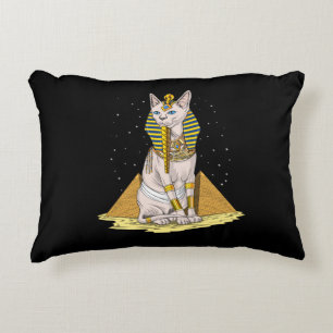 Almofada Decorativa Deusa Antiga de Gato Esfinge Egípcia