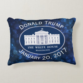Almofada Decorativa Dia da Inauguração de Donald Trump e Casa Branca