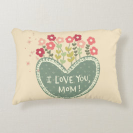 Almofada Decorativa Dia das Mães, Flores no amor, Elegante, Simples