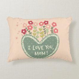 Almofada Decorativa Dia das Mães, Flores no amor, Elegante, Simples