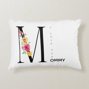 Almofada Decorativa Dia das Mães,Presente para a mamãe, Eu amo você Ma