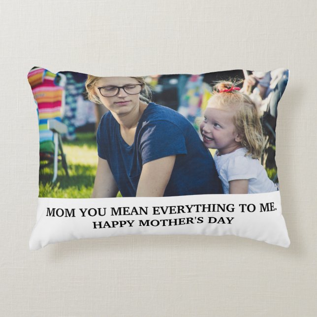Almofada Decorativa Dia de as mães moderno mãe, quer dizer tudo (Frente)