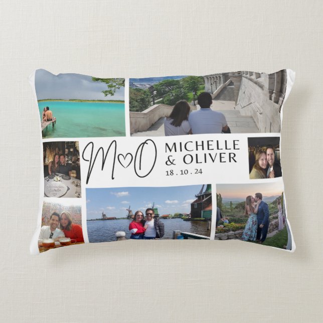 Almofada Decorativa Dia de Casamento M+O (Frente)