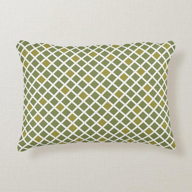 Almofada Decorativa "Diamantes"| Ouro Verde-Tartaruga| (Frente)