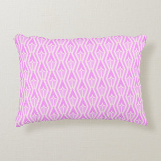 Almofada Decorativa Diamonds & Arrows Pink and White Accent Pillow