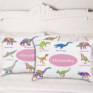 Almofada Decorativa Dinossauro de Meninas Personalizadas