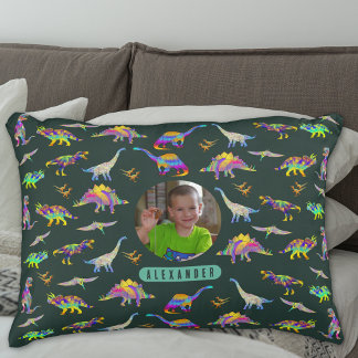 Almofada Decorativa Dinossauro Foto e Nome Personalizado para Meninos