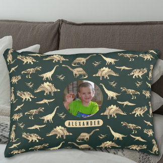 Almofada Decorativa Dinossauro Foto e Nome Personalizado para Meninos