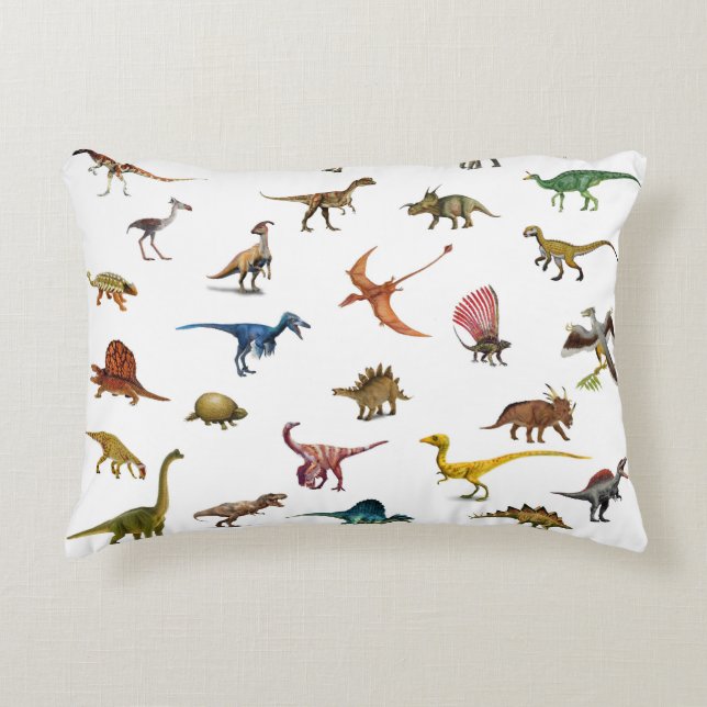 Almofada Decorativa Dinossauros, Mundo Pré-Histórico de Dinossauros, A (Frente)