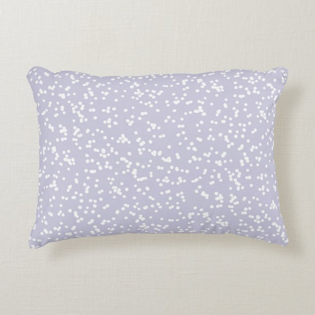 Almofada Decorativa Ditsy Dots Pattern - White on Dusty Purple (Frente)