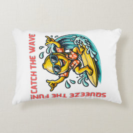 Almofada Decorativa Diversão de Aventura de Onda de Limão de Navegação