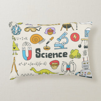 Almofada Decorativa Dodles Científicos: Conjunto Escolar Desenho À Mão
