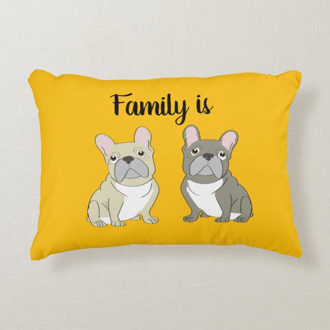 Almofada Decorativa Dog lover, Family is (Frente)