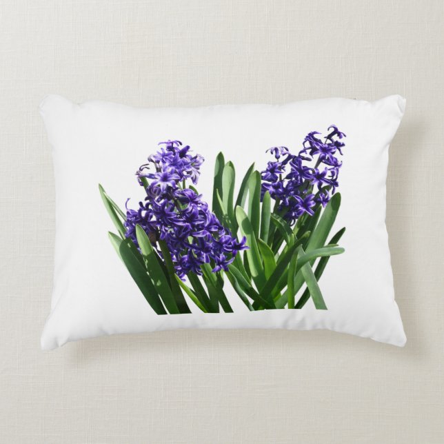 Almofada Decorativa Dois Jacintos Roxos (Frente)