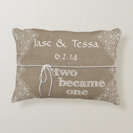 Almofada Decorativa Dois Se Tornaram Um Casamento