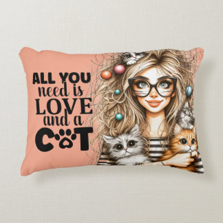 Almofada Decorativa Dona Louca por Gatos