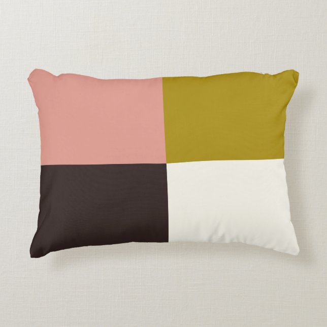 Almofada Decorativa Dourado Chocolate Rosa Ivory (Frente)