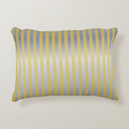 Almofada Decorativa Dourado e Prata (Stripes)