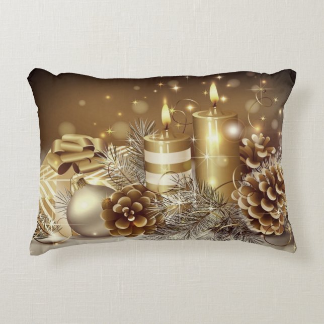 Almofada Decorativa Dourado Natal (Frente)