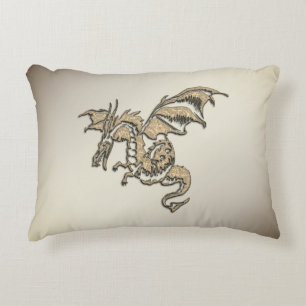 Almofada Decorativa Dragão ouro