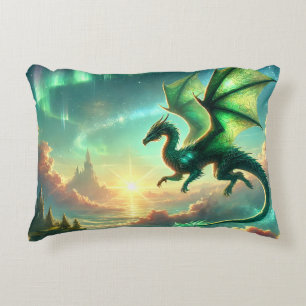 Almofada Decorativa Dragão Verde