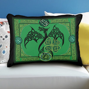Almofada Decorativa Dragão Verde Irlandês Celta