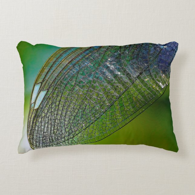 Almofada Decorativa Dragonfly wings nature close insect (Frente)
