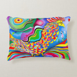 Almofada Decorativa "Dreamscape Bird". Um abstrato surreal