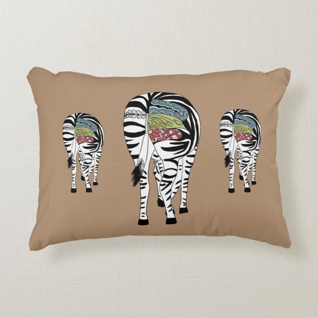 Almofada Decorativa Drei Zebras (Frente)
