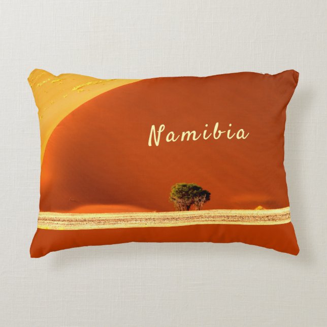 Almofada Decorativa Dunas vermelhas da Namíbia da foto de Sossusvlei c (Frente)