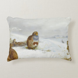 Almofada Decorativa Duro de perdizes e uma lebre, Art Birds
