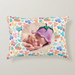 Almofada Decorativa É um Chá de fraldas Colorido Lt imagem personaliza