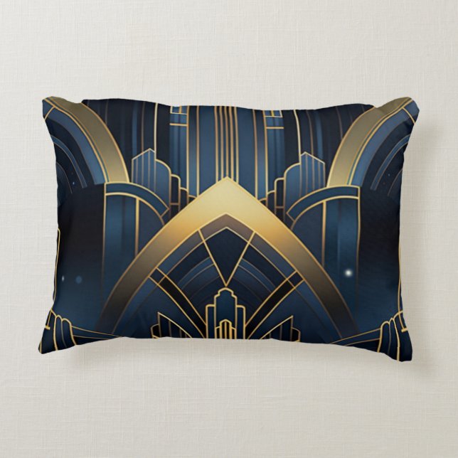 Almofada Decorativa Éclat Urbain en Art Deco (Verso)