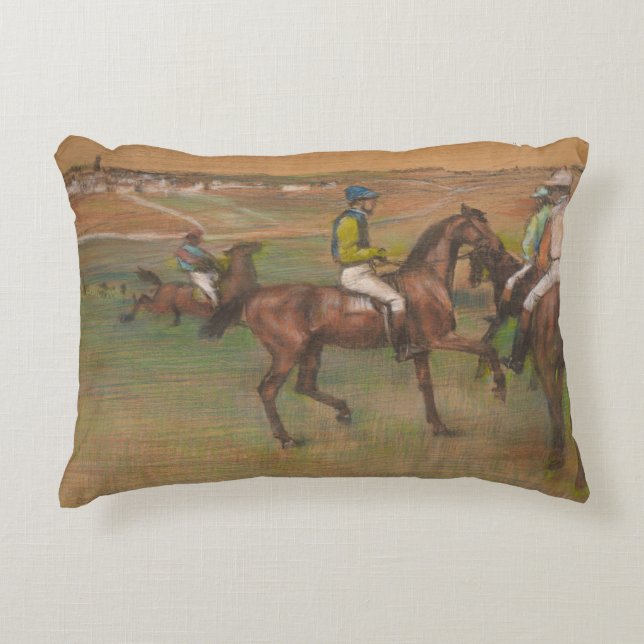 Almofada Decorativa Edgar Degas - Cavalos Raça (Frente)