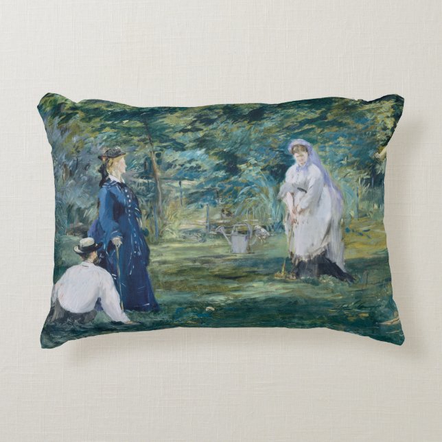 Almofada Decorativa Edouard Manet - Um Jogo de Croquet (Frente)