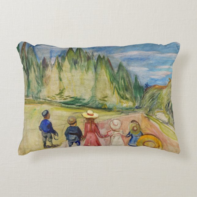 Almofada Decorativa Edvard Munch - A Floresta de Fairytale (Frente)