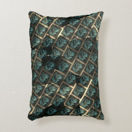 Almofada Decorativa Efeito de tijolos de cinzas azuis, sob ponto escur