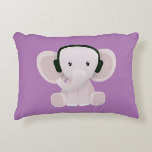 Almofada Decorativa Elefante ama música