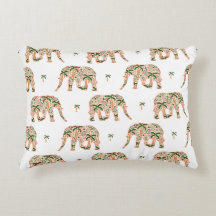 Elefantes Ornamentais Paisley Florais Indianos