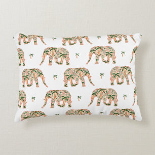 Almofada Decorativa Elefantes Ornamentais Paisley Florais Indianos