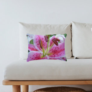 Almofada Decorativa Elegante cor-de-rosa oriental Lily Floral