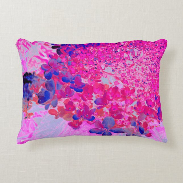 Almofada Decorativa Elegante Fúchsia e Iluminismo Azul Escuro (Frente)
