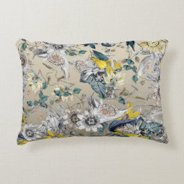 Almofada Decorativa Elegante Moderno Vintage Cinza Dourada Amarelo